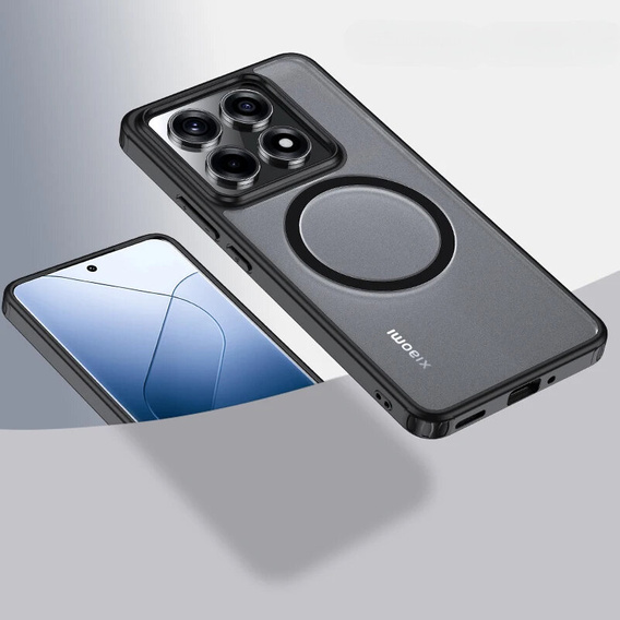 Husă pentru Xiaomi 14T Pro, Fusion Hybrid Case, pentru MagSafe, negru