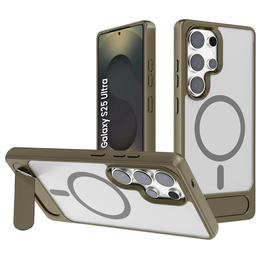 Husă pentru Samsung Galaxy S25 Ultra, Kickstand Matt Case, pentru MagSafe, gri