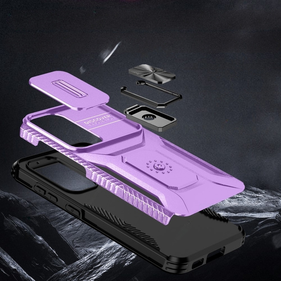 Carcasă pentru Samsung Galaxy S23, capac pentru lentile glisante, violet