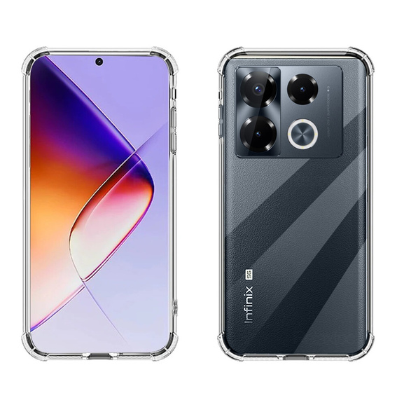 Huse pentru Infinix Note 40 Pro Plus, Dropproof, transparentă