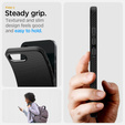 Carcasa Spigen pentru iPhone 16E, Liquid Air, negru + 9H Tempered Glass