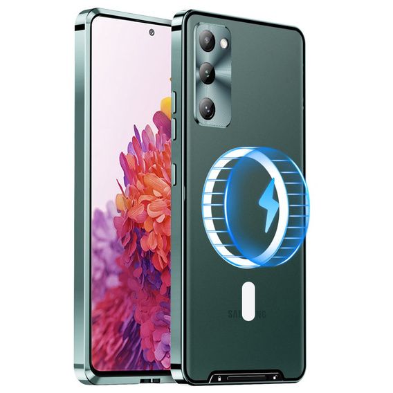 Carcasă de protecție pentru camera foto pentru Samsung Galaxy S20 FE, CamShield MagSafe, transparent / verde