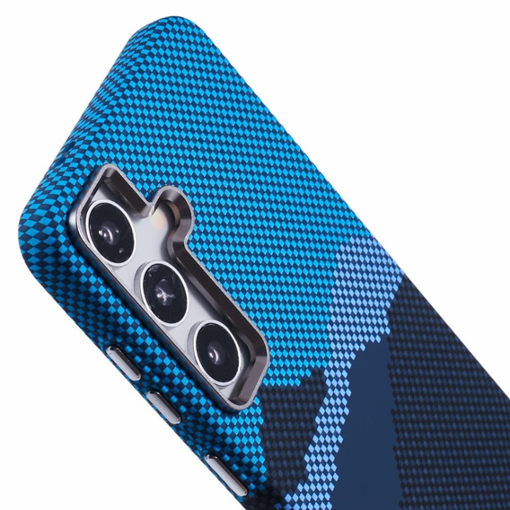 Carcasa pentru Samsung S25+ Plus, Carbon Fiber MagSafe, albastru / albastru marin