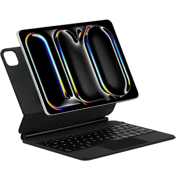 Husă de tastatură pentru iPad Pro 13" 2024, Magnetic Keyboard Touchpad, negru