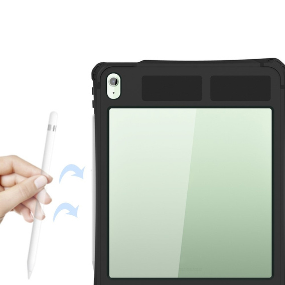 Husă impermeabilă SHELLBOX IP68 pentru Apple iPad Air 11" 6 gen. 2024, negru