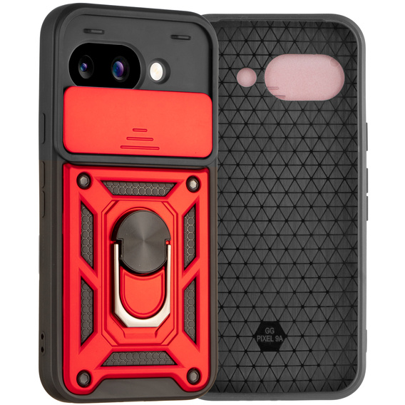Husă blindată pentru Google Pixel 9A, CamShield Slide, roșu