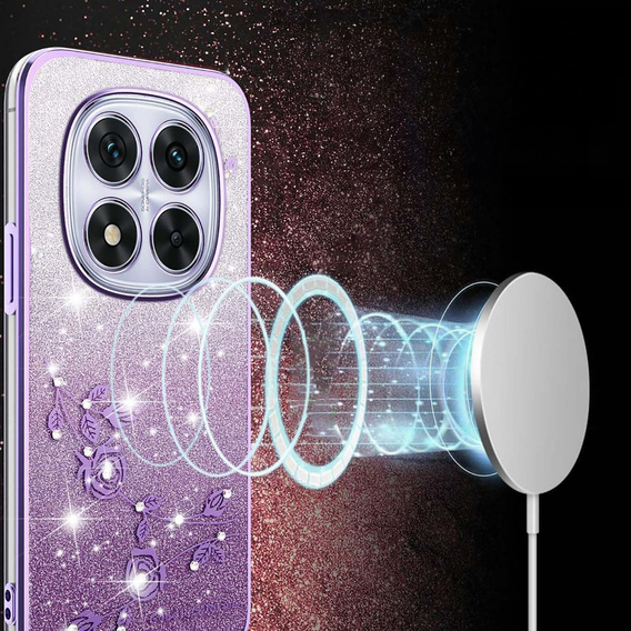 Husă Glitter Flower pentru Xiaomi Redmi Note 15 5G