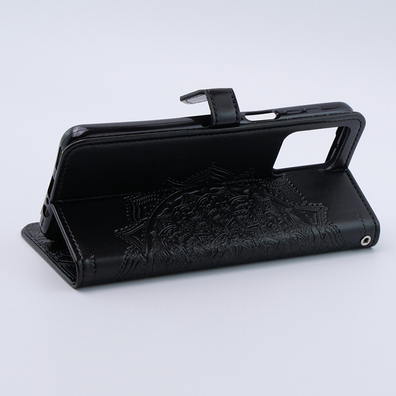 Cu clapetă pentru Motorola Moto G54 5G, Mandala, negru