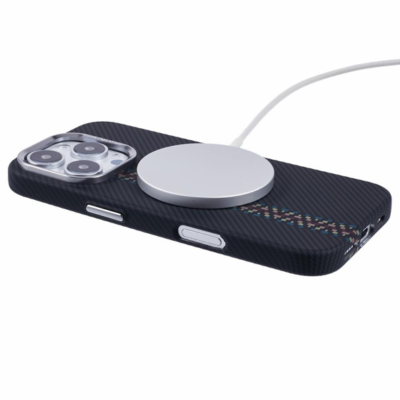 Carcasa pentru iPhone 16 Pro, Carbon Fiber MagSafe, negru