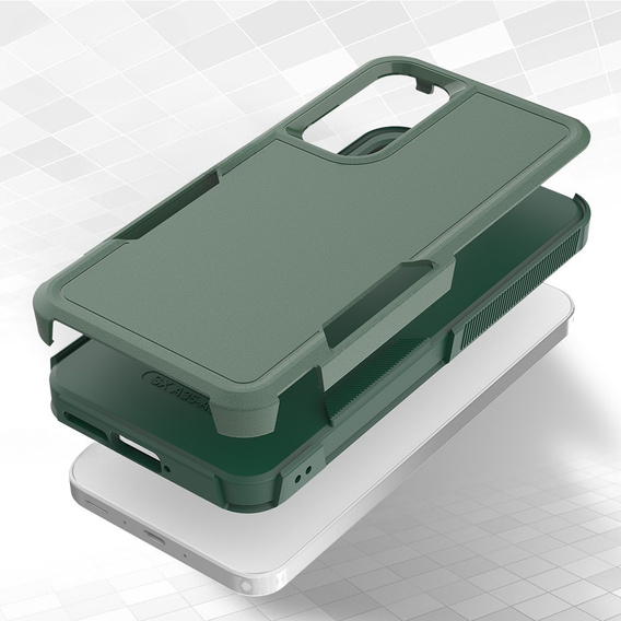 Husa blindată pentru Samsung Galaxy A35 5G, Dual Shockproof, verde închis