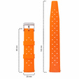 ERBORD curea universală din silicon de 20 mm