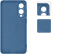 Carcasa pentru Samsung Galaxy S25 Edge, Silicone Lite, albastru + sticlă 9H