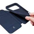 Husă Dux Ducis pentru iPhone 17 Pro Max, Skin Pro, cu clapetă, cu slot pentru carduri, albastru marin