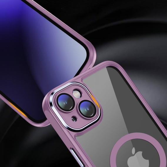 Husă pentru iPhone 15 Plus, ERBORD Impact Guard, MagSafe, violet