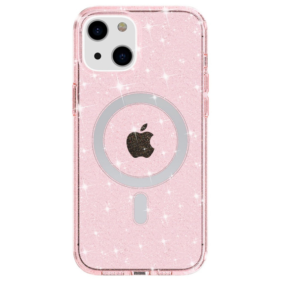 Huse pentru iPhone 14, Dropproof MagSafe Glitter, roz