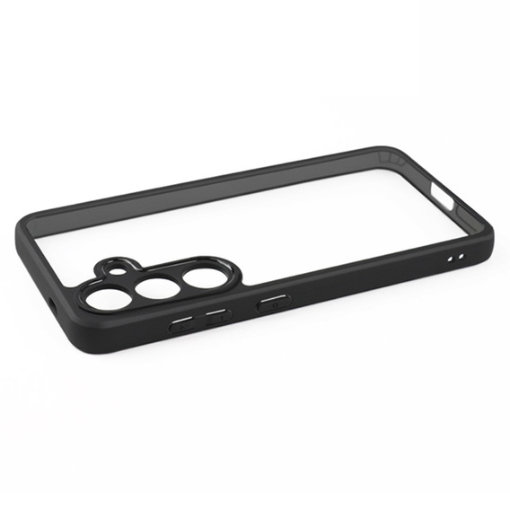 Carcasă pentru Samsung Galaxy S24+ Plus, Fusion Hybrid, cu protecție pentru camera foto, transparent / negru