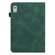 Husă cu clapetă pentru Lenovo Tab M9, flower, verde