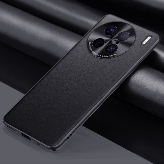 Husă din piele pentru Vivo X90 Pro 5G, leather hybrid, negru