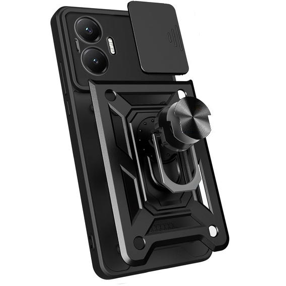 Husă blindată pentru Xiaomi Poco F7, CamShield Slide, negru
