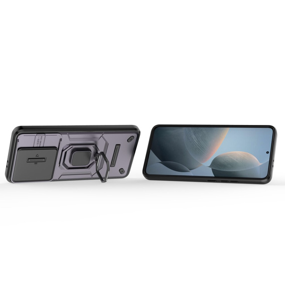 Husă pentru Xiaomi Poco F6 Pro, KickStand Camera Lens, violet