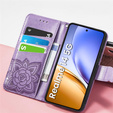 Cu clapetă pentru Realme 14 5G / Realme 14T 5G, Butterfly, violet