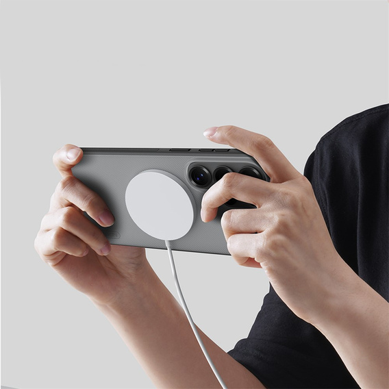 Husă Nillkin Frosted Shield Pro MagSafe pentru Samsung Galaxy S26 Ultra, transparentă/neagră