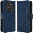 Cu clapetă pentru Realme 12, Card Slot, albastru închis