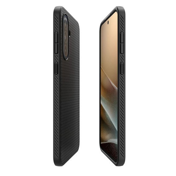 Carcasa Spigen pentru Samsung Galaxy A36 5G, Liquid Air, negru + 9H Tempered Glass