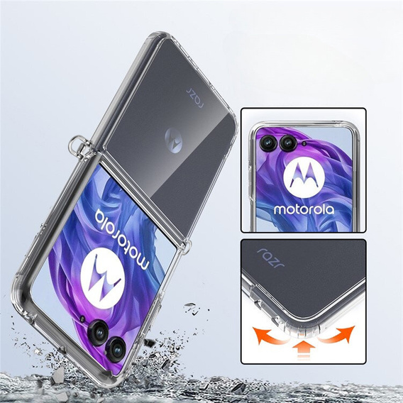 Huse pentru Motorola Razr 50 Ultra, Fusion Hybrid, transparentă