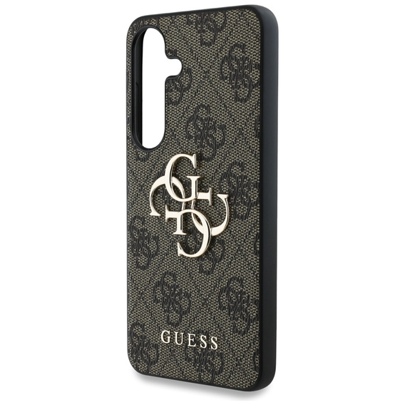 GUESS Huse pentru Samsung Galaxy S25, 4G Big Metal Logo, maro
