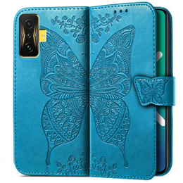 Cu clapetă pentru Xiaomi Poco F4 GT, Butterfly, albastru