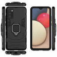 Huse pentru Samsung Galaxy A02S, Kickstand Ring, negru