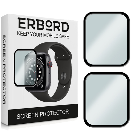 2x ERBORD Hybrid Glass pentru Apple Watch 4/5/6/SE 44mm