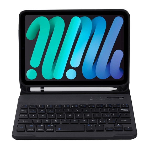 Carcasă cu tastatură bluetooth pentru iPad mini 8.3" 2021 (6 gen.) / iPad mini 8.3" 2024 (7 gen.), negru