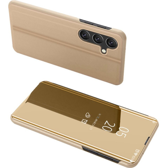 Huse pentru Samsung Galaxy M34, Clear View, de aur