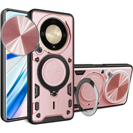 Husă blindată pentru Honor Magic 6 Lite 5G, CamShield Slide, roz rose gold