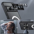 Carcasă de protecție pentru camera foto pentru Google Pixel 8 Pro, CamShield MagSafe, transparent / negru