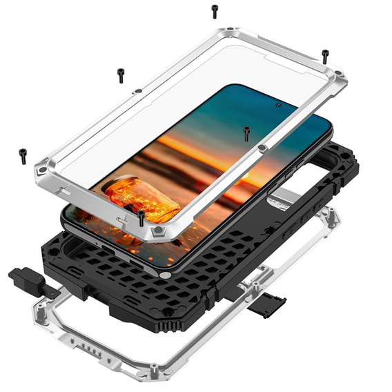 Husă blindată pentru Samsung Galaxy S22, R-JUST, de argint