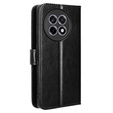 Cu clapetă pentru OnePlus 13R, Crazy Horse Wallet, negru