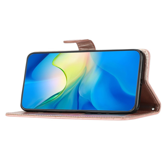 Cu clapetă pentru Oppo A38 4G / Oppo A18 4G, Wallet, BINFEN COLOR, roz rose gold