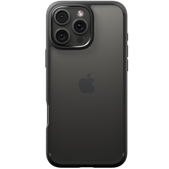 Carcasa Spigen pentru iPhone 16 Pro Max, Ultra Hybrid, transparent / negru + sticlă temperată 9H