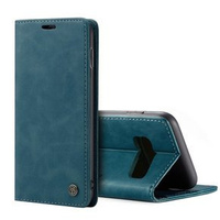 Husa CASEME pentru Samsung Galaxy S10 Plus, Leather Wallet Case, albastru