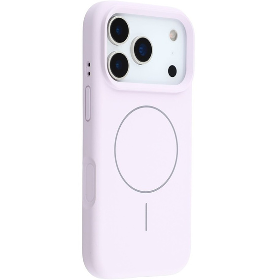 Carcasă din silicon pentru iPhone 17 Pro Max, pentru MagSafe, antișoc, violet