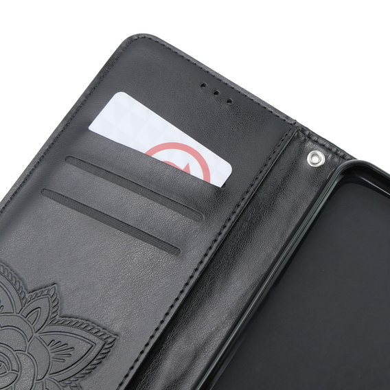 Cu clapetă pentru Samsung Galaxy M34 5G, Butterfly, negru