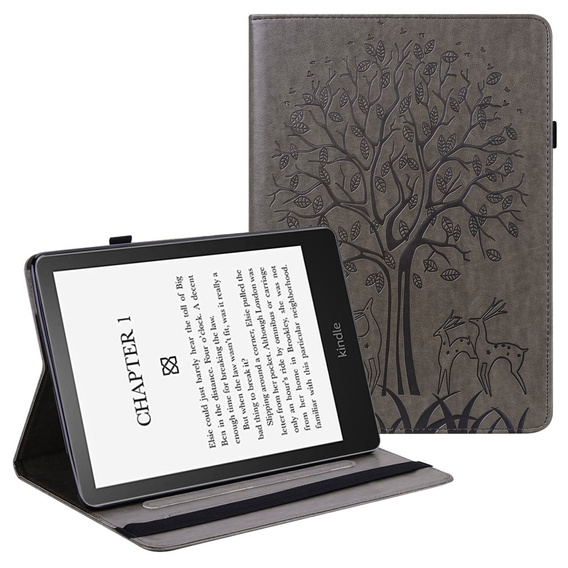 Carcasă cu clapetă pentru Amazon Kindle Paperwhite 5 (2021), tree, albastru
