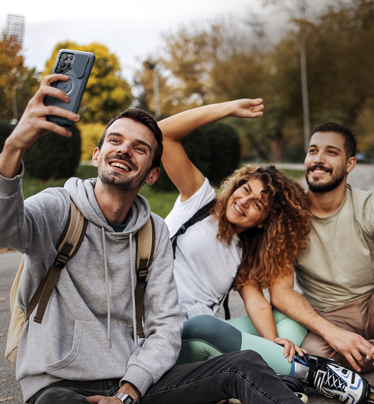Husă blindată pentru Samsung Galaxy S25 Ultra, Dexnor CamProtect MagSafe, albastru (Două rame)