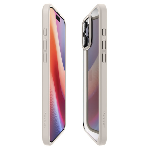 Carcasa Spigen pentru iPhone 16 Pro Max, Ultra Hybrid, transparent / titan + sticlă temperată 9H