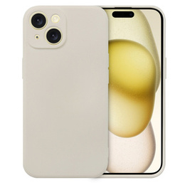 Husa pentru iPhone 15 Plus, Silicone Lite, bej