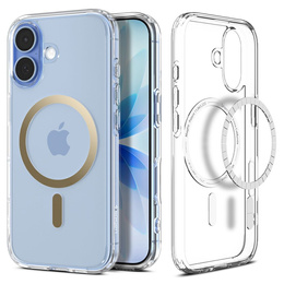 Carcasă Spigen pentru iPhone 17, Ultra Hybrid MagSafe, transparentă / aurie