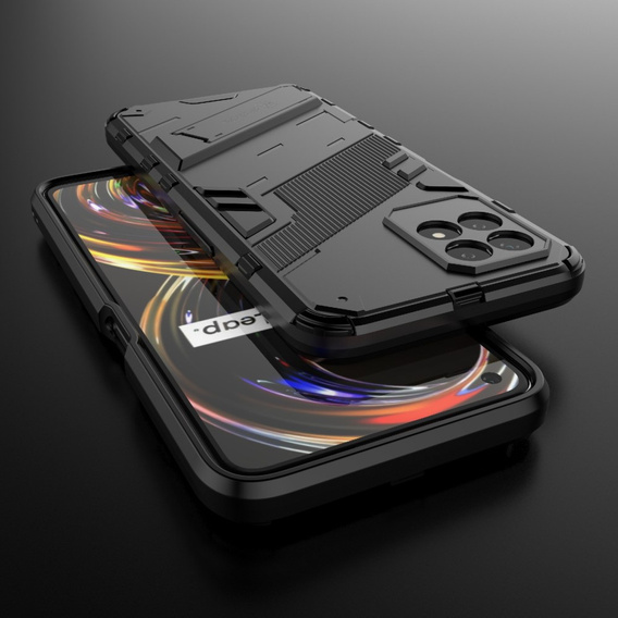Husa pentru Realme 8i, Military kickstand, albastru